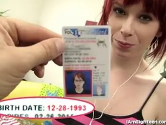 Crimson-haired sweetie railing a phat immense dick toughly