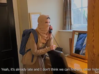 Shy Stepmother And Son-in-law Share a Bed In A Hotel