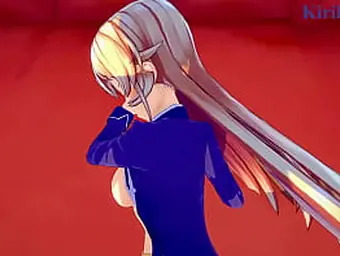 Erina Nakiri and Ikumi Mito get down and dirty in a steamy 3D hentai game