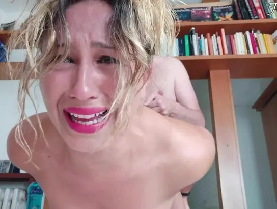 Blond first-timer fails at assfucking and gets a fails-of-an-idea penalty