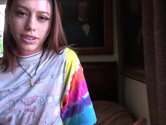 Laya Rae's Biz Proposal: Petite redhead step-sister Laya Rae offers her body for a hot teen's sexual pleasure