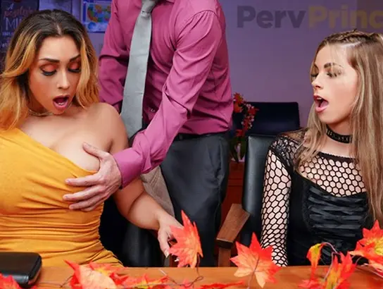 Renee Rose and Lilly Hall crew up to entice their naughty step-mother and Principal in a steaming, super-steamy role-have fun