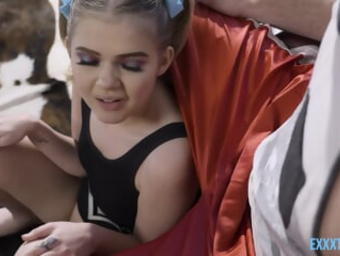 Petite blonde Nubile Coco Lovelock takes on thick lollipop Charles Dera in hardcore POV action